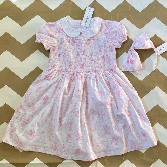 Janie and Jack Other - Janie and Jack bunny dress & Headband